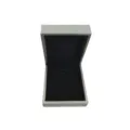 Elegantes graues Schmuckgeschenkset mit schwarzem Samt, ideal für Ringe und Halsketten. - Geschenkbox 8.5x8.5x7cm