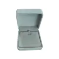 Hellblaue Samt Schmuckschatulle für Halsketten, elegante Geschenkverpackung Display. - Geschenkbox 9x9x7cm