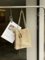 Minimalist top layer cowhide tote bag for women, large capacity casual shoulder bag daily. - 26*28*9cm / Frosted Suede Sand Brown