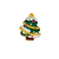Detailansicht der niedlichen Weihnachtsbaum Metall Brosche, festlicher Anstecker. - 216-3 Weihnachtsbaum