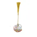 Cute metal cat bookmark with gold tassel, creative floral stationery gift for students. - Style 3