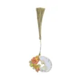 Exquisite metal cat bookmark detail shot showing cute sleeping kitten and floral enamel design. - Style 5
