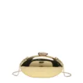 Goldfarbene Acryl Mango form Abendtasche mit Kette Umhaengetasche fuer modische Damen stilvoll - Gold