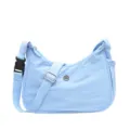 Light blue nylon shoulder bag casual crossbody hobo bag with adjustable strap for daily use - Blue