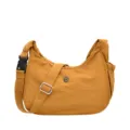 Casual nylon shoulder bag, yellow hobo crossbody bag with adjustable strap and buckle. - Brown