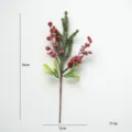 Artificial PE pine needle red berry Christmas branch floral decor for holiday tree ornament. - Style D