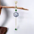 Estilo chino horquilla hebilla cheongsam colgante tradicional accesorio joyería elegante - Estilo Abanico de Flor de Ciruelo Flor de Ciruelo