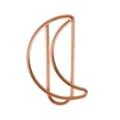 Rose gold moon shaped metal paperclip, creative stationery and cute book bookmark for office. - Rose Gold