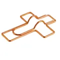 Metal cross pen holder clip for notebook stationery planner bronze metal accessory kit - Rose Gold