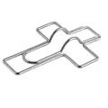 Metal cross shape pen clip bookmark stationery notebook holder for office supply - Silver