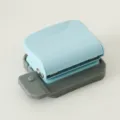 6-hole paper puncher light blue adjustable portable binder loose leaf notebook office tool - Light Blue