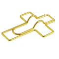 Gold metal cross pen clip stationery notebook bookmark holder office supply accessory - Gold