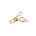 Pince memo en metal dore forme de coeur support de carte de visite et photo bureau - Style Coeur / 70mm / Or