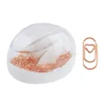 Magnetic paperclip dispenser holder with cute rose gold heart shaped clips for desk organization. - Rose Gold [100 Pieces]
