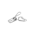 Clip memo coeur en acier inoxydable, porte photo en metal argente, variante de support. - Style Coeur / 70mm / Argent