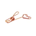 Clip de nota de metal de oro rosa corazón foto soporte escritorio mensaje boda mesa - Estilo Corazón / 100mm / Rosa oro