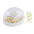 Portagraffette magnetico con graffette dorate a forma di cuore mini set da scrivania - Oro [100 Pezzi]