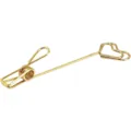 Clip memo de metal dorado de doble cabeza corazon diseno soporte foto soporte tarjeta - Estilo Corazón / 150mm / Dorado
