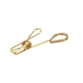 Elegante porta notas doble de metal dorado clip para fotos y soporte de tarjetas mesa - Estilo Gota de Agua / 100mm / Dorado