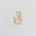 Gold Cat Shaped Paper Clips Cute Novelty Metal Stationery Clips for Office School Supplies - Style D / Gold