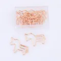 Roségold süße Einhorn geformte Metall Büroklammern und Lesezeichen in transparenter Box - Einhorn Büroklammer / 20 Stück / Roségold