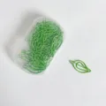 Green Leaf Shaped Paper Clips Plastic Coated Metal Stationery Set 30 Pcs Boxed Design - Flat Boxed / 30 Pieces / Grass Green