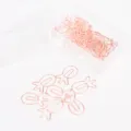 Rose gold shaped metal paper clips in clear box, cute decorative stationery for office school. - Pineapple Paperclip / 20 Pcs / Rose Gold
