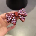 Kokkino filangos mallion me strass kai klamer eleganto akesouar gia gynaikes kathimerina - Κόκκινο