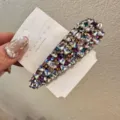 Jolie pince à cheveux en strass colorés, barrette élégante de luxe pour coiffure quotidienne. - Goutte d'Eau - Multicolore