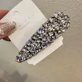 Pince à cheveux en strass étincelante pour femmes, magnifique accessoire de mode pour pince latérale. - Goutte d'Eau - Blanc