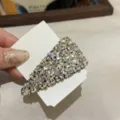 Épingle à cheveux en strass de style coréen avec diamant triangle pince latérale mode - Triangle - Blanc