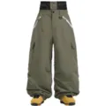 Olivgrüne lose Cargo-Skihose, wasserdichte winddichte Snowboardhose für Outdoor-Sportarten. - Braun Und Grün