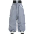 Lockere Mehrtaschen Cargo Skihose fur Damen Herren winddicht wasserdicht Outdoor - Denim-Blau