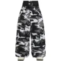 Schwarz weiß grau Camouflage Skihose, lose, mehr Taschen, wasserdichte Outdoor Snowboard Hose - Dunkle Tarnung