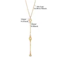Goldene Y-förmige Sonnen-Halskette für Damen, minimalistische Kette mit funkelndem Zirkon. - Goldene Sonne Mit Zirkonia Stil (G9108838)