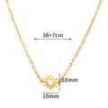 Minimalistische geometrische Sonnen-Anhänger Halskette für Damen, schicker Schmuck. - Gold Geometrischer Sonnen Stil (G227086)