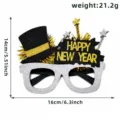 New Year party glitter glasses with top hat stars and tinsel decoration photo props 16x14cm - Top Hat Letter Star Style