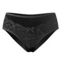 Damen High Waist Spitzenhöschen schwarz atmungsaktive nahtlose Slips sexy Unterwäsche - S / Schwarz