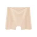Women high waist seamless shaping breathable solid color tummy control safety shorts - S / Nude