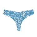 Blu bianco zebra stampa donna perizoma senza cuciture vita bassa sexy slip lingerie mod - Taglia S / Blu