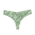 Perizoma da donna verde con stampa zebrata senza cuciture, biancheria intima leggera e comoda. - Taglia S / Blu e bianco