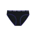 Slip donna senza cuciture vita bassa traspirante confortevole elastico pezzo - Taglia S / Blu nero