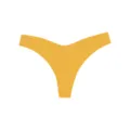 Women solid color low waist seamless thong breathable minimal sexy beach underwear - S / Mango Yellow
