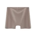 High waist seamless body shaping women underwear breathable comfortable solid color briefs - Coffee