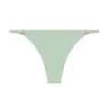 Tanga sans couture taille basse vert menthe pour femme avec anneaux métalliques - Vert matcha