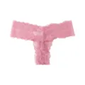 Perizoma in pizzo rosa da donna, slip sexy a vita bassa con elegante motivo floreale. - Rosa chiaro