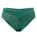 Grüne taillierte Spitzen-Slips, bequeme sexy ausgehöhlte Baumwoll-Damenhöschen NEU - Dunkelgrün