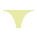 Femme string taille basse sans couture avec anneaux metal dores, sous-vetement confortable. - Jaune Néon