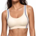 Seamless sports bra with padding, wireless anti-shock fitness vest for women activewear. - S / Tops / Nude