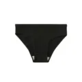 Women's Mid-Waist Seamless Cotton Ribbed Briefs Breathable Black Panties Underwear - XS / Bottoms / Black
